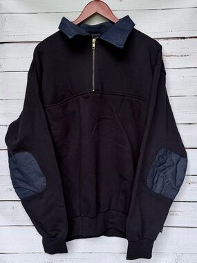 VINTAGE GAME Workwear 2XL Black Quarter Zip